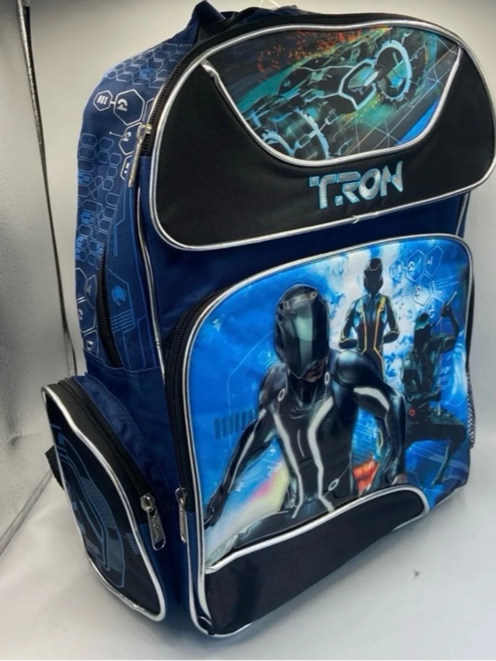 Disney -TRON- Large Reinforced School Backpack 16”Hx 12”Wx 6”D